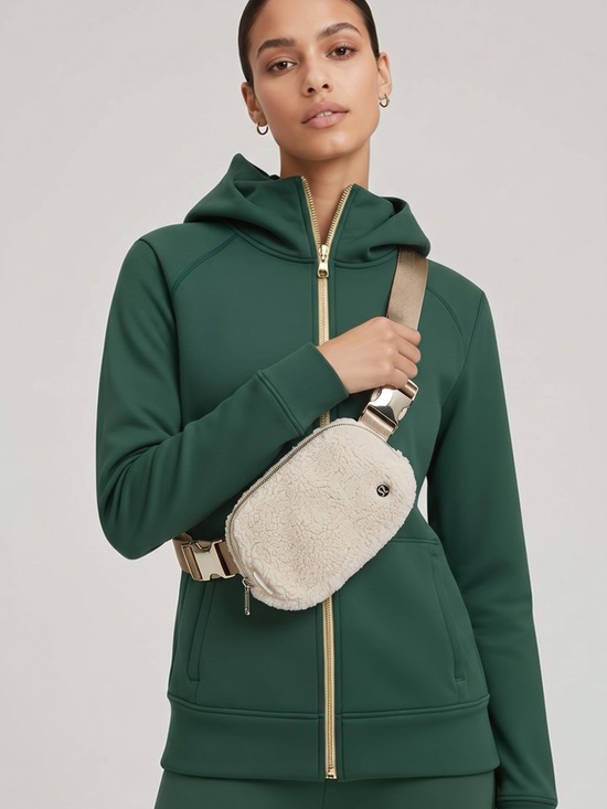 lululemon athletica Handbags - Lululemon Everywhere Belt Bag 1L Sherpa Fleece Natural Ivory Trench